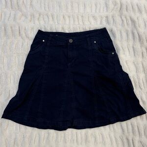 Kühl Women's 6 Vintage Patina Dye Paneled Mini Skirt, Hiking Outdoor Sport Blue